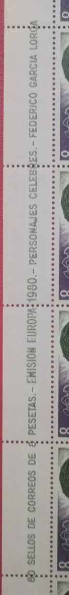 80 Sellos Europa 1980 Federico García Lorca