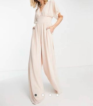 Mono de fiesta rosa nude