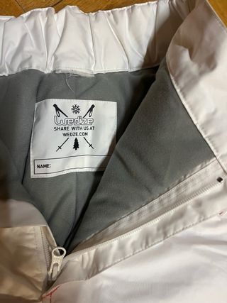 Pantalón de esquí infantil blanco