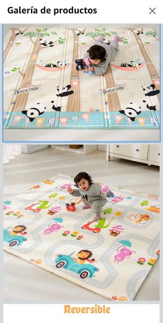 Alfombra infantil panda fácil de limpiar