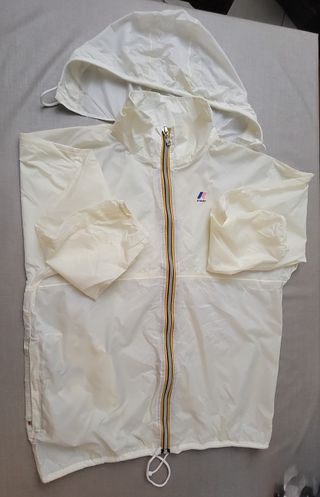 K-Way impermeabile bianco da uomo