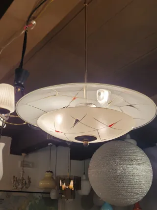 Ciondolo in ottone e vetro anni'50 Fontana Arte