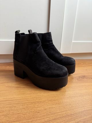 Botines negros plataforma