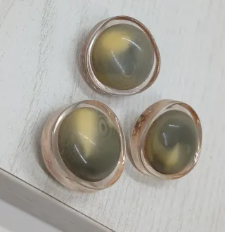 3 Bottoni Vintage Lucite Anni '60 Space