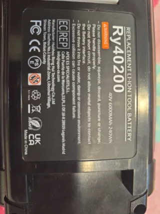 Batería Li-ion Ryobi Repuestos