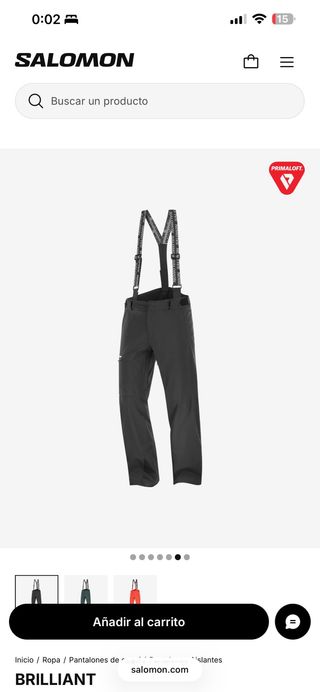 Pantalones de esquí/snowSalomon Talla M Azul/Negro