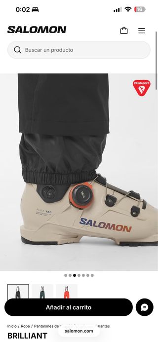 Pantalones de esquí/snowSalomon Talla M Azul/Negro