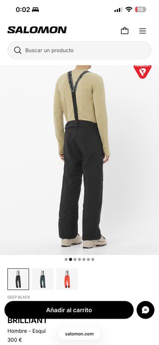 Pantalones de esquí/snowSalomon Talla M Azul/Negro