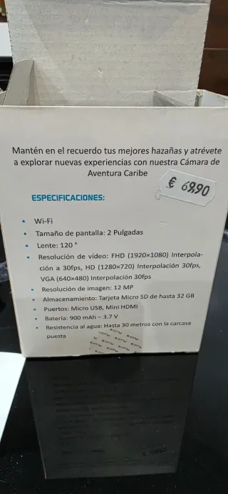 Cámara Deportiva FLUX'S 1080P WiFi