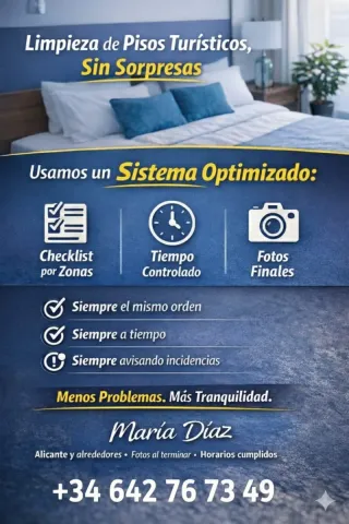 Limpieza de Pisos Turísticos, Casas y Viviendas en