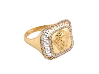 anillo oro 18k con piedra con circonita
