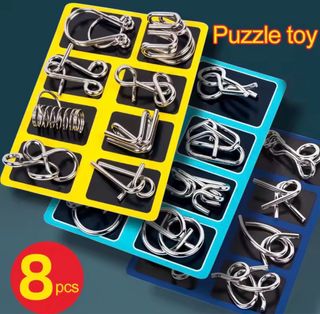 Puzzle Rompicapo Metallo 8 Pezzi