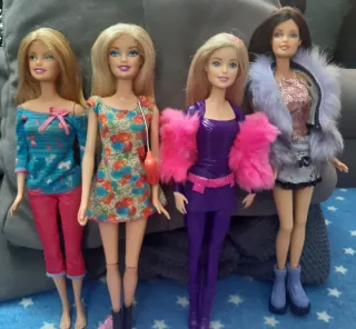 Coche y Parque de perritos Barbie + 4 Barbies