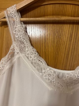 Blusa de encaje blanca