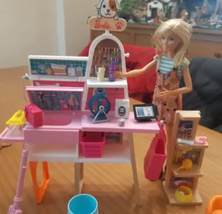 Casa de Muñecas Barbie Plegable Tienda de animales