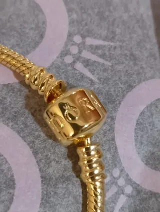 Pulsera Pandora Dorada  16, 17 , 18 cm