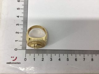 sello oro 18k con piedra con circonita