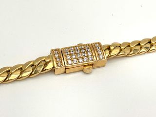 cadena oro 18k con circonita 25cm