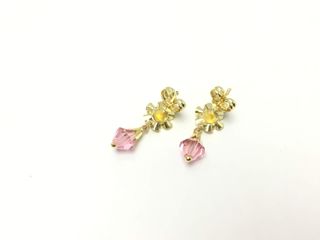 pendientes oro 18k con piedra con circonita