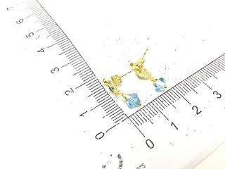 pendientes oro 18k con piedra con circonita