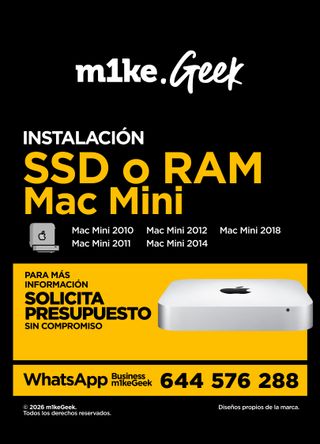 Ampliación SSD o RAM Mac Mini