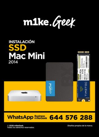Ampliación SSD o RAM Mac Mini