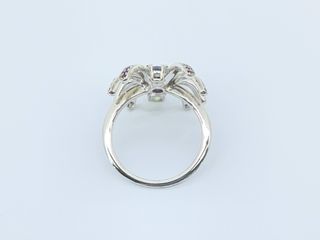 anillo plata 925mm con piedra con amatista,topacio