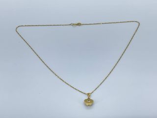 cadena oro 18k con piedra con circonita 20cm