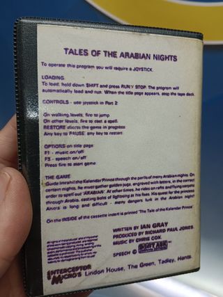 videojuego, TALES OF THE ARABIAN NIGHTS , copia casete