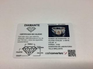 sello oro 18k con diamante de laboratorio