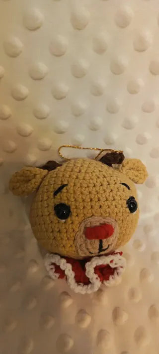 Adorno Navideño Reno Tejido