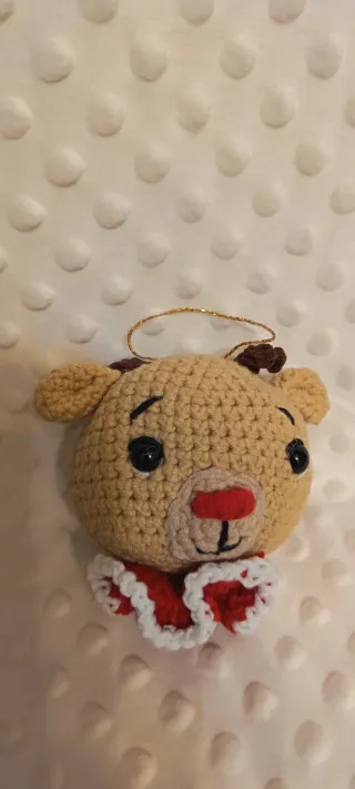 Adorno Navideño Reno Tejido