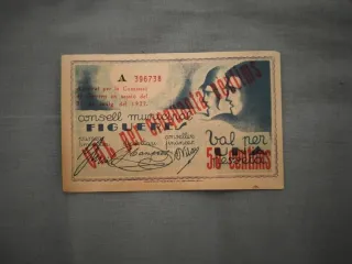 Lote 8 billetes antiguos Guerra civil  (pesetas)