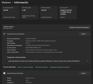 PC Gamer i7‐9700K + GTX 1660 SUPER