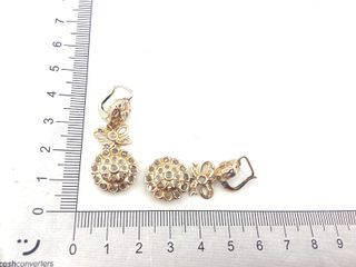 pendientes oro 18k con piedra con circonita