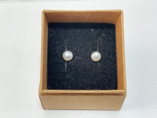 pendientes oro 18k con piedra con perla