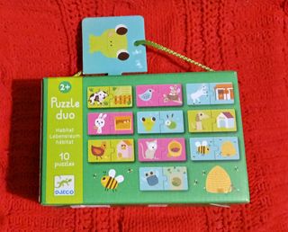 Puzzle Duo Djeco 10 Piezas Hábitat
