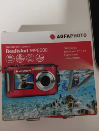 Cámara Agfa Realishot WP8000 Sumergible + extras