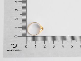 sello oro 18k con piedra con circonita