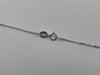 collar oro 18k con diamante de laboratorio 23cm