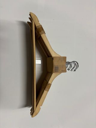 Pack 10 Perchas Madera y Metal