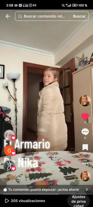 Chaquetón beige chica