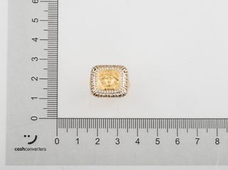 anillo oro 18k con piedra con circonita