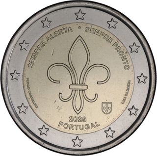 Rotolino 2 euro Scouts Portogallo 2025 FDC UNC NEW