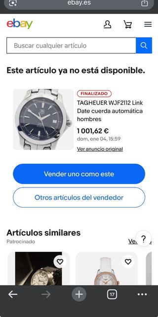 TAG Heuer Link Reloj Automático Azul