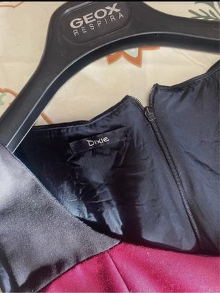 Vestito Dixie smanicato righe Borgogna nero S