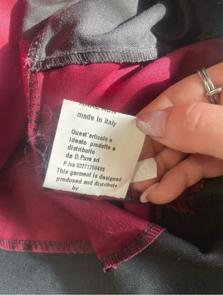 Vestito Dixie smanicato righe Borgogna nero S