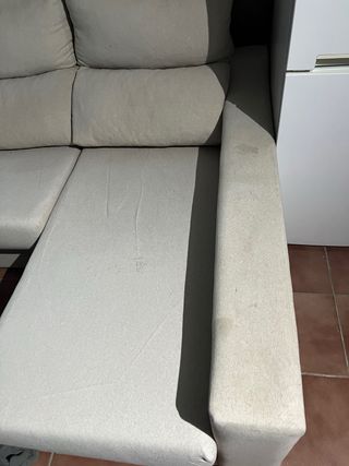 Sofá modular con chaise longue beige