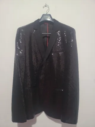 Americana Hugo Boss Negra Lentejuelas nueva.