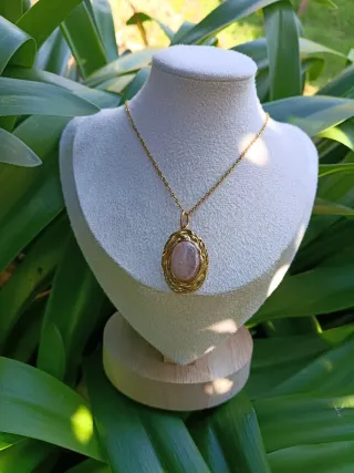 Collar pétalo de Orquídea natural con resina